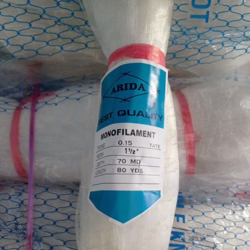 Arida Fishing Net 0.15 11⁄2 นิ้ว 70md/80yds tate Arida Fishing Net Small Fishing Net Trawl Fishing N