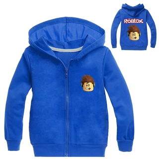 Roblox เสื้อแจ็กเก็ต มีฮู้ด มีซิป สําหรับเด็กผู้ชาย