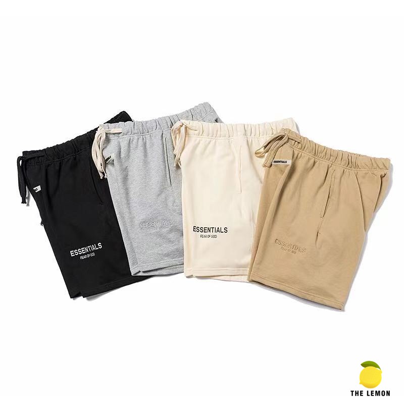 【Lemon】กางเกง Fear of god ESSENTILS เกรดA ฤดูกาลที่หกเย็บปักถักร้อยหรือสะท้อนแสง 3M
