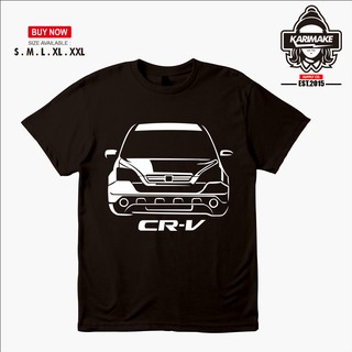 เสื้อยืดผ้าฝ้ายพิมพ์ลายแฟชั่น เสื้อยืด พิมพ์ลายรถยนต์ Honda CRV Gen 3