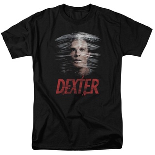 [100% Cotton] ขายดี เสื้อยืดลําลอง แขนสั้น คอกลม พิมพ์ลาย Dexter สีดํา สําหรับผู้ชาย DCknin95NMojpl96