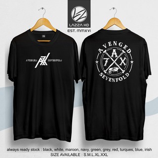 เสื้อยืด พิมพ์ลายโลโก้ Avenged SEVENFOLD A7X วงกลม สําหรับผู้ชาย