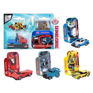 (ของแท้ 100%) DICKIE - TRANSFORMERS TIN BOX SET รถสุดเท่ห์จากเรื่องทรานฟอร์เมอร์พร้อมกล่องเหล็ก