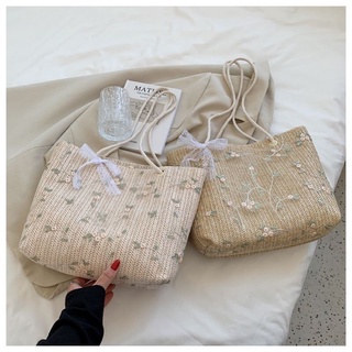 [พร้อมส่งจากไทย] กระเป๋าสาน กระเป๋าถัก กระเป๋า กระเป๋าผ้า กระเป๋าเป้ กระเป๋าทำงาน กระเป๋าผ้ารักษ์โลกร้อน กระเป๋าสะพาย
