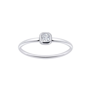 SILVER THAI Square ring silver cubic Zirconia แหวนzcแหวนรูปสี่เหลี่ยมไตล์เกาหลีสําหรับผู้หญิงใส่ออกงานก็สวย