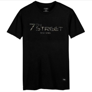 เสื้อยืดผ้าฝ้ายพิมพ์ลายแฟชั่น8GH9    ราคาส่ง     เงิน     รีด    ดำ 7th Street เสื้อยืด รุ่น MSV002