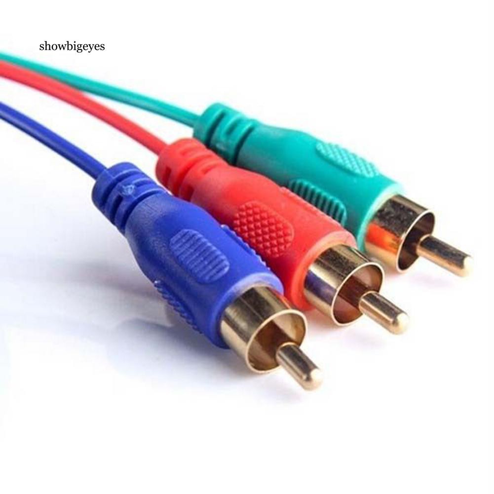Sge_1m HDMI ตัวผู้ เป็น 3 RCA เสียง วิดีโอ แปลง ส่วนประกอบ AV สายเคเบิล อะแดปเตอร์