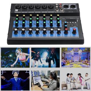 เครื่องมิกเซอร์เสียง 48V 8 ช่อง แบบพกพา พร้อมบลูทูธ USB DJ มิกซ์คอนโซล แจ็ค MP3 เครื่องขยายเสียงคาราโอเกะ สําหรับคาราโอเกะ KTV