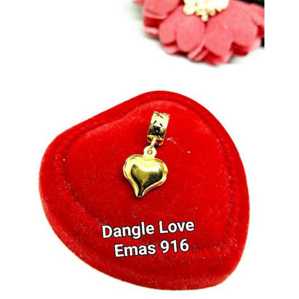 จี้รูปหัวใจ สีทอง 916tulen