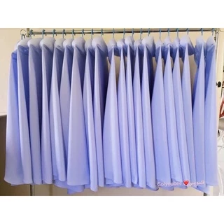 ฮิญาบเด็กนักเรียนผ้าบิสกิน สีขาวโอโม่