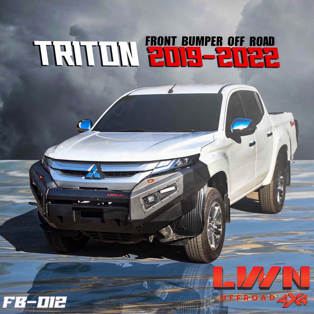 กันชนหน้าออฟโรด Titon 2019-2022 กันชนเหล็กดำ OFF ROAD BUMPER รุ่น FB-012 ไทรทัน แบรนด์ LWN4x4