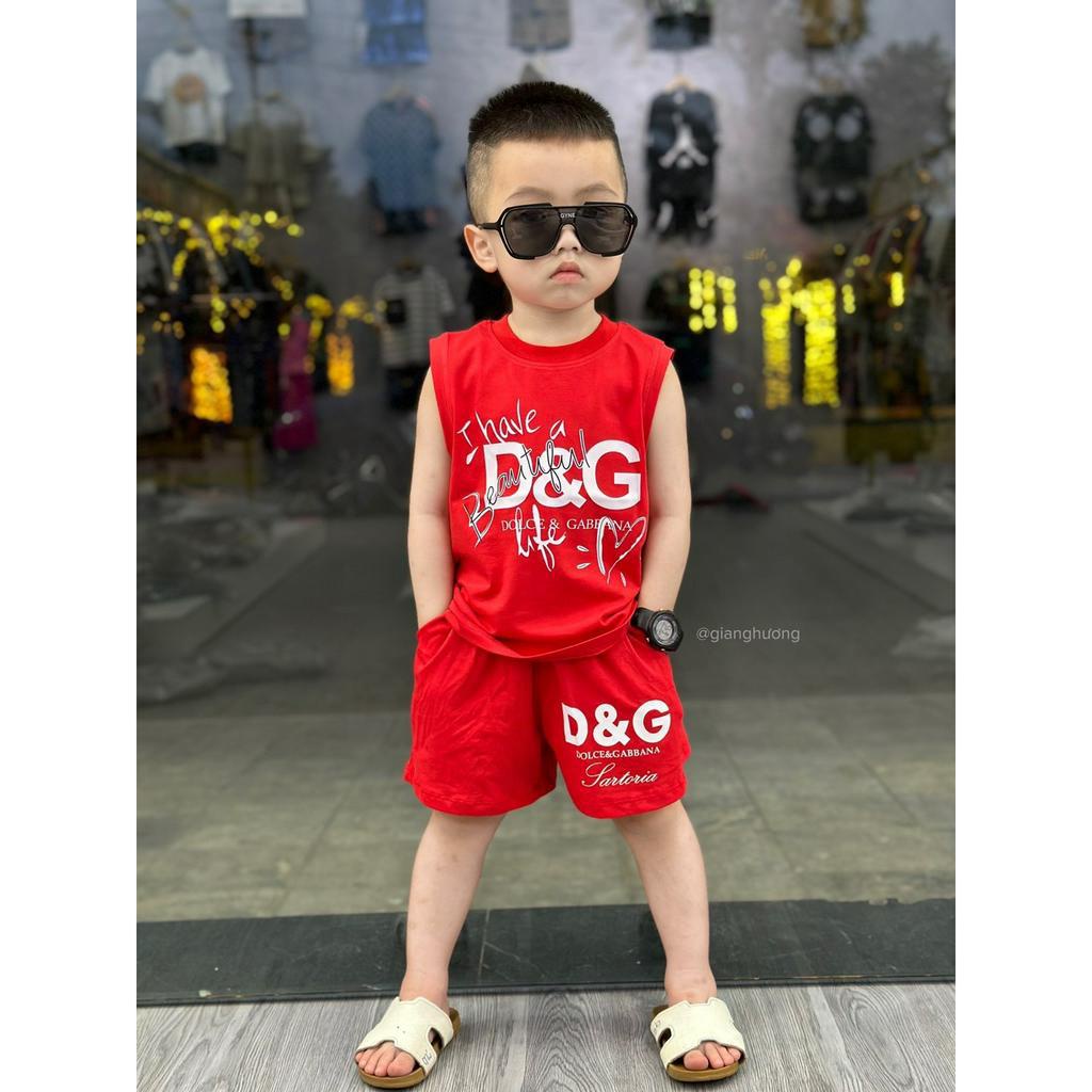เสื้อผ้าเสื้อกล้าม Dg ชุดสําหรับเด็กผู้ชาย ผ้าฝ้ายยืดเท่ๆ HOBI KIDS