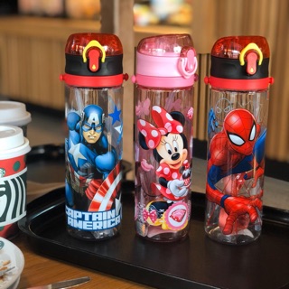 กระติกน้ำเด็ก ลายการ์ตูน หลอดเด้ง 570ml
