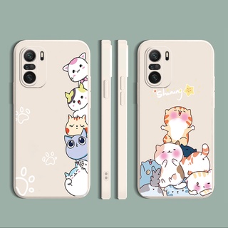 เคสโทรศัพท์มือถือซิลิโคนลายแมวน่ารักสําหรับ Xiaomi Redmi Note 10 Pro 9S Remdmi 9A 9C Poco X3 Nfc M3 Pro 5G Redmi10