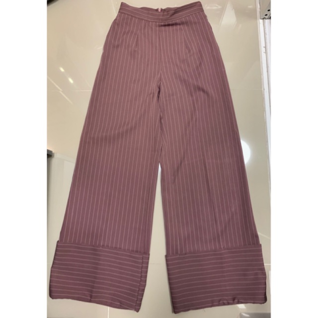 Used once!! Loonny Stores 💯% กางเกงขากระบอกยาว สีชมพูตุ่น