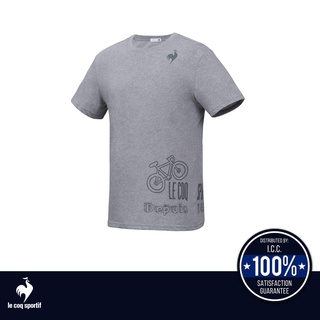 le coq sportif เสื้อยืดผู้ชาย ลายจักรยาน สีเทา (T-shirt, เสื้อยืด, เสื้อคอกลม, lecoq, เลอค็อก)