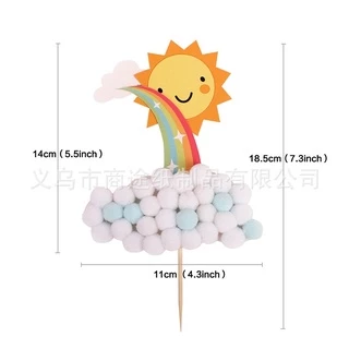 A372 ป้ายปักเค้ก อุปกรณ์ตกแต่งเค้ก ธงปักเค้ก พร้อมส่งในไทย