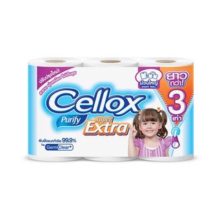 กระดาษชำระ SuperExtra Giant (แพ็ค6ม้วน) Cellox กระดาษทิชชู SuperExtra Giant Toilet Paper (6 Rolls Pack) Cellox