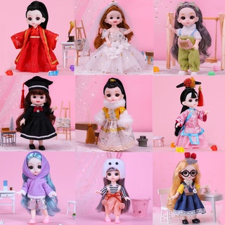 ตุ๊กตา Bjd 1/8 16 ซม. 13 ข้อต่อขยับได้ ขนาดเล็ก 3D ของเล่นสําหรับเด็กผู้หญิง