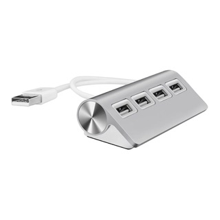 USB 2.0 HUB,พรีเมี่ยม 4 พอร์ตอลูมิเนียม USB HUB 11 นิ้วสำหรับ iMac,MacBooks, และแล็ปท็อป