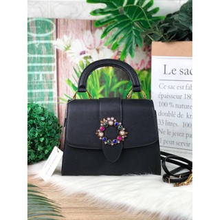 CHARLES &amp; KEITH GEM EMBELLISHED BUCKLE HANDLE BAG