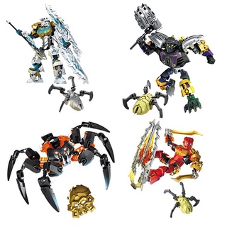 Bioniclemask XSZ 708 1-3 70787-79790 Onua Kopaka Lord Tahu Fire Master Bionicle บล็อกตัวต่อเลโก้ไบโอนิเคิล ของเล่นสําหรับเด็ก