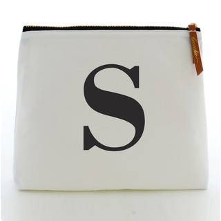 กระเป๋า ALPHABET MAKEUP BAGS LARGE WHITE “S”