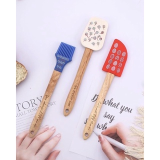 ที่ปาดครีม แปรงทาน้ำมัน ซิลิโคน อุปกรณ์ทำขนม Spatulas, Baking Scraper &amp; Oil Brush