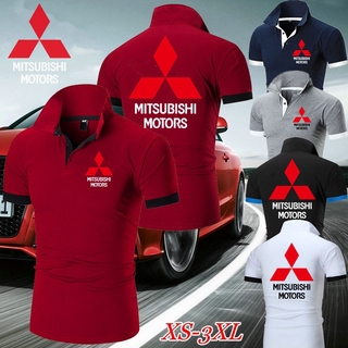 MITSUBISHI 2021 เสื้อโปโลแขนสั้นพิมพ์ลายมิตซูบิชิสําหรับผู้ชาย