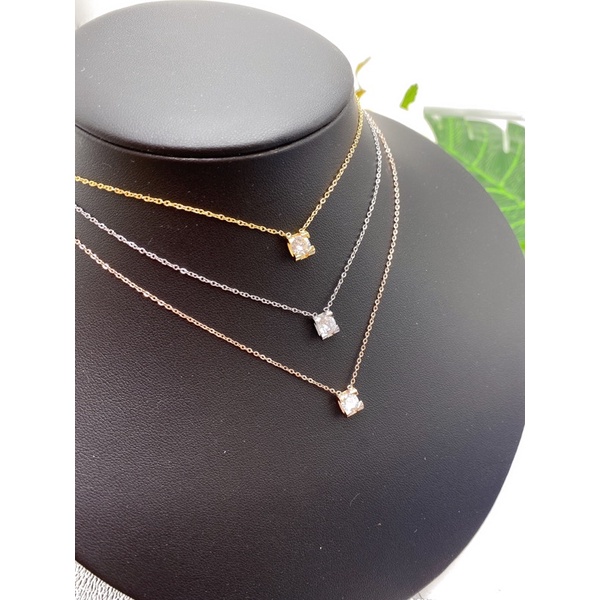 เครื่องประดับ สร้อยคอ สร้อยจี้ สร้อยหญิง จี้เม็ดเดียวเล็ก - รูปที่ 7