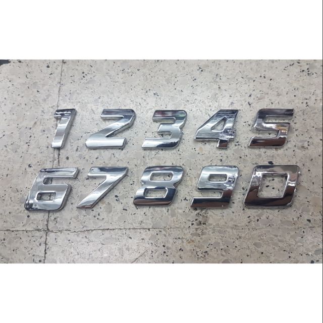โลโก้ตัวเลข ตัวอักษร ราคาต่อชิ้น งานโลหะ number logo letter car 3d