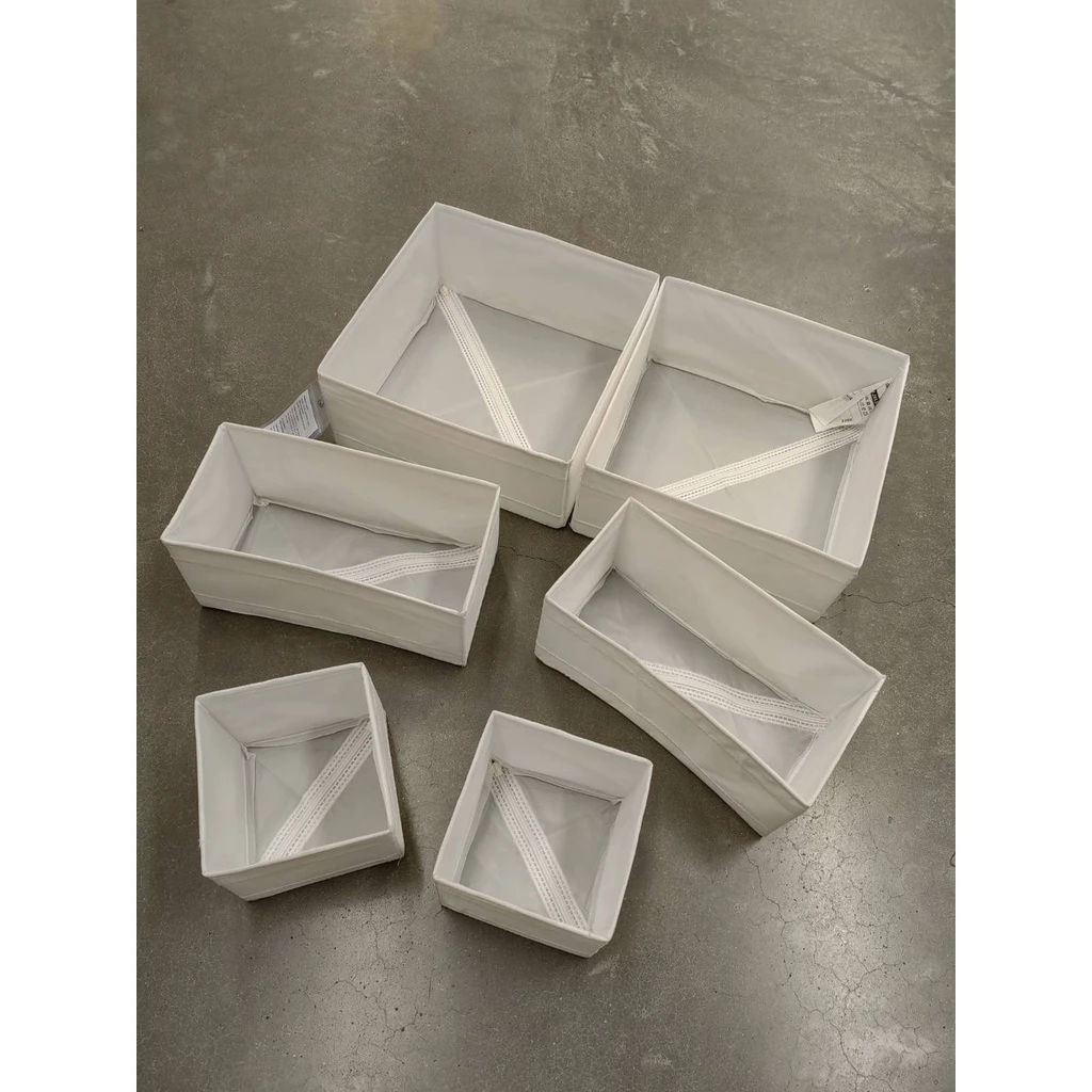 IKEA กล่องผ้า 6 ใบ SKUBB