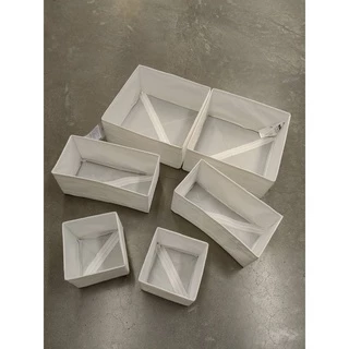 IKEA กล่องผ้า 6 ใบ SKUBB