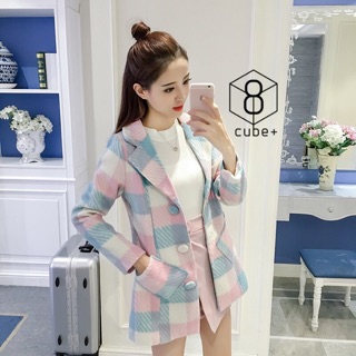 pastel wool jacket