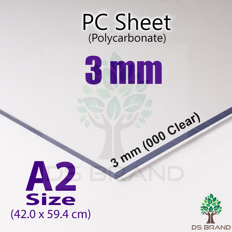 [ PC Sheet ] แผ่นพีซี A2 ขนาด 3 มม. แผ่นโพลีคาร์บอเนต