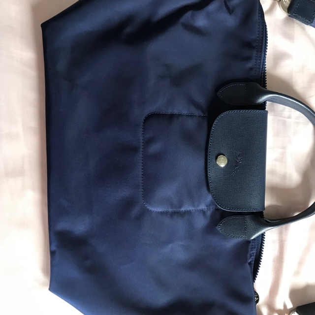 กระเป๋า Longchamp neo ไซร์M สีนำ้เงินมือสอง