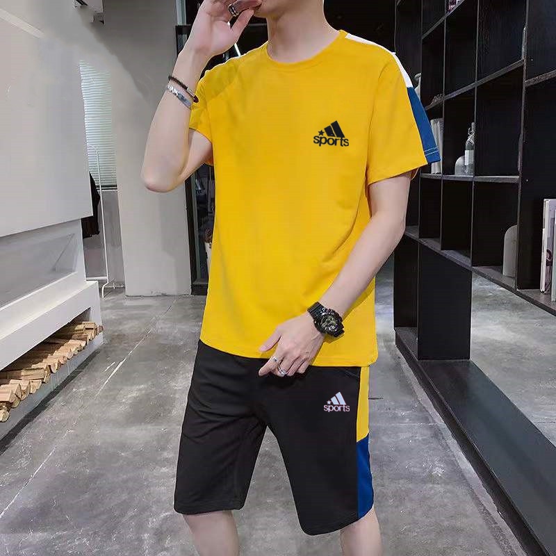 พร้อมส่ง ชุดกีฬาชาย [เสื้อผ้า+กางเกงขาสั้น]