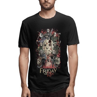 เสื้อยืด พิมพ์ลาย Friday The 13Th Jason Voorhees Horor Man สีเทาเข้ม สําหรับผู้ชาย