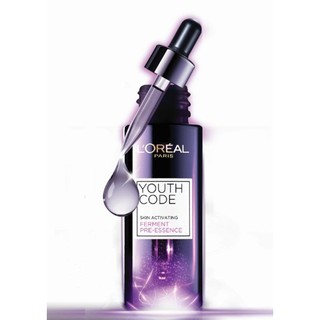 ﻿LOREAL Youth Code Pre-Essence ลอรีอัล ปารีส ยูธ โค้ต พรีเอสเซนส์ เอสเซนส์บำรุงผิวหน้าไขรหัสลับสู่ความอ่อนเยาว์ 50ml.