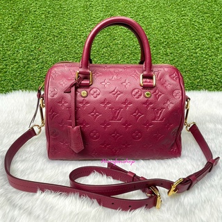 LV Empreinte Speedy 25 Bandouliere รุ่นหนังสีแดงเชอรรี่สภาพสวย