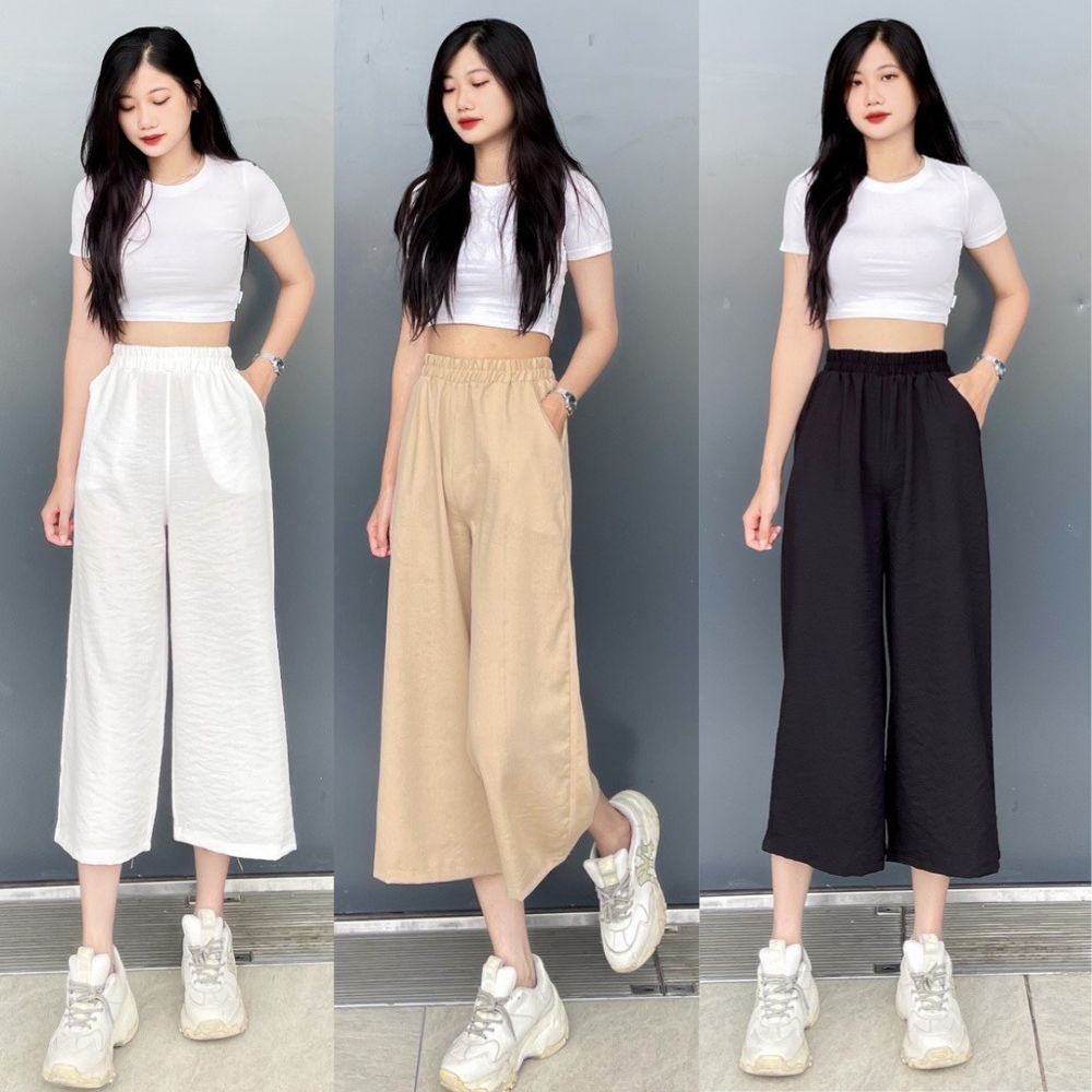 กางเกงทรงหลวมผู้หญิง - กางเกงขากว้างทรงหลวมนุ่มพิเศษ - Minhanh.official,store QL001