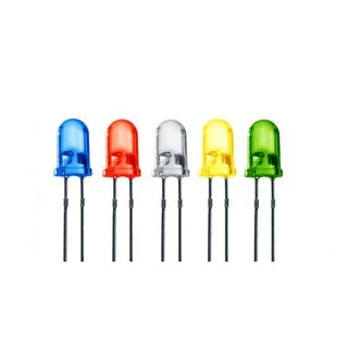 ชุดหลอด LED 5mm Multicolour คละสี จำนวน 10 หลอด พร้อมตัวต้านทาน 220 โอห์ม