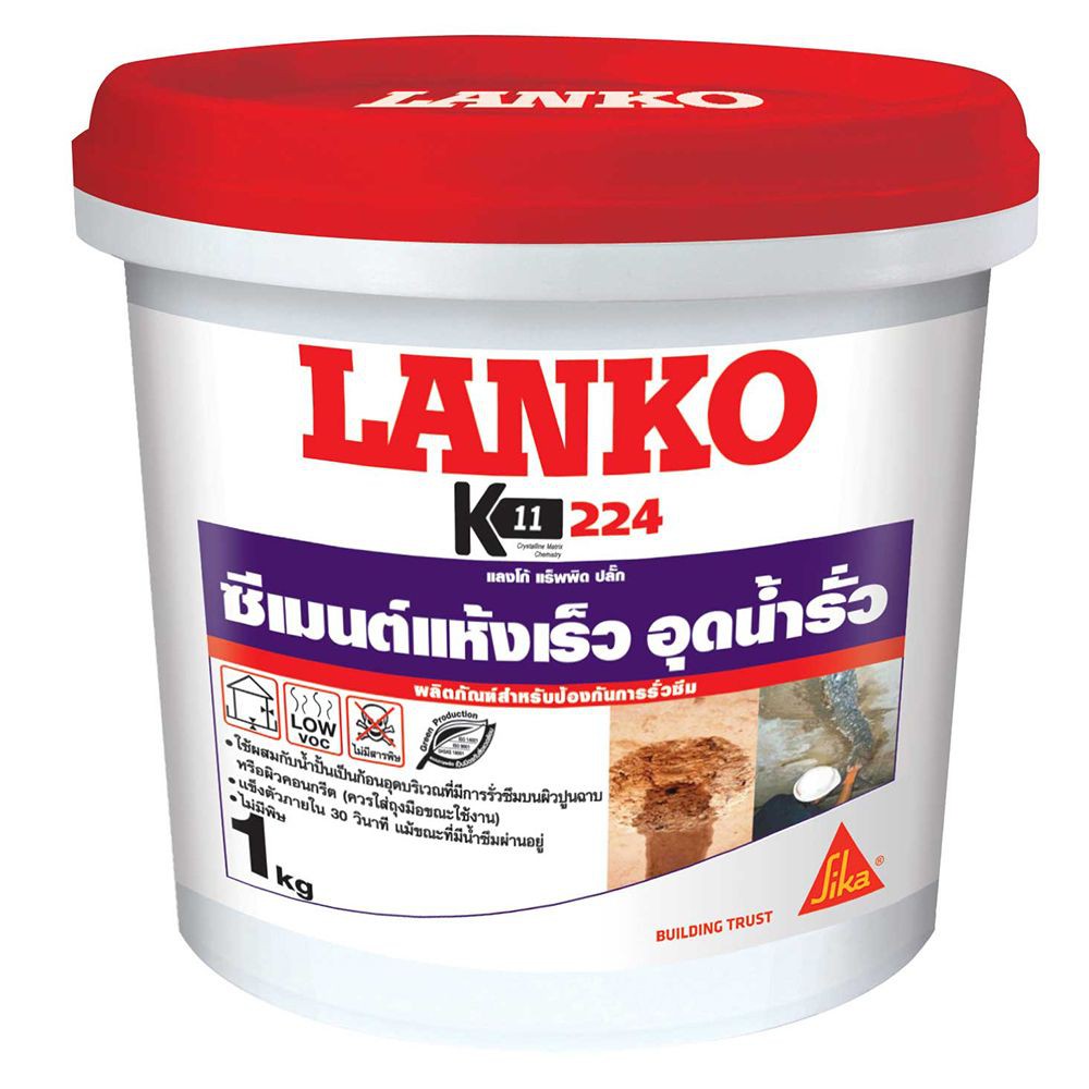 ซีเมนต์ปลั๊ก LANKO 224 1 กก. ซีเมนต์ เคมีภัณฑ์ก่อสร้าง วัสดุก่อสร้าง LANKO 224 1KG CEMENT PLUG