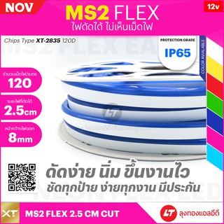 MS2 FLEX LED Neon 12v ไฟนีออนเฟล็กซ์ ยกม้วน 20เมตร รับประกัน 1ปี