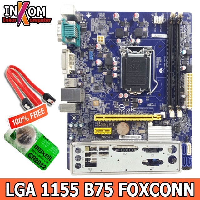 เมนบอร์ดเมนบอร์ด Intel B75 LGA 1155 Foxconn Onboard
