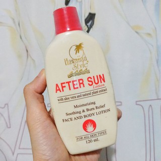 Hawaiian Style moisturizing Aftet sun Lotion โลชั่น บำรุงผิวหลังออกแดด ลดอาการผิวเบิร์น ผิวแห้งเสีย Aloe vera