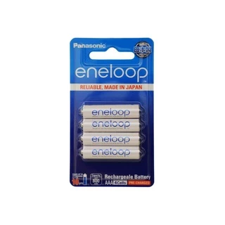 Panasonic eneloop Rechargeable Battery ถ่านชาร์จ AAA x 4 ก้อน รุ่น BK-4MCCE/4NT (White)