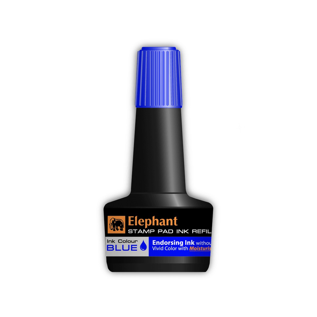 หมึกเติมแท่นประทับตรายาง ตราช้าง 30ml ELEPHANT Stamp Pad Ink Refill