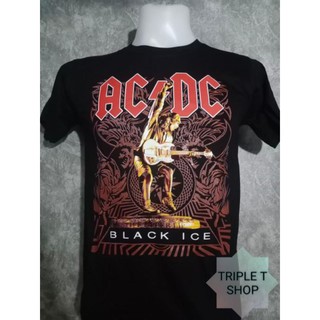 เสื้อยืดคอกลม สกรีนลาย ACDC (รหัส 10)