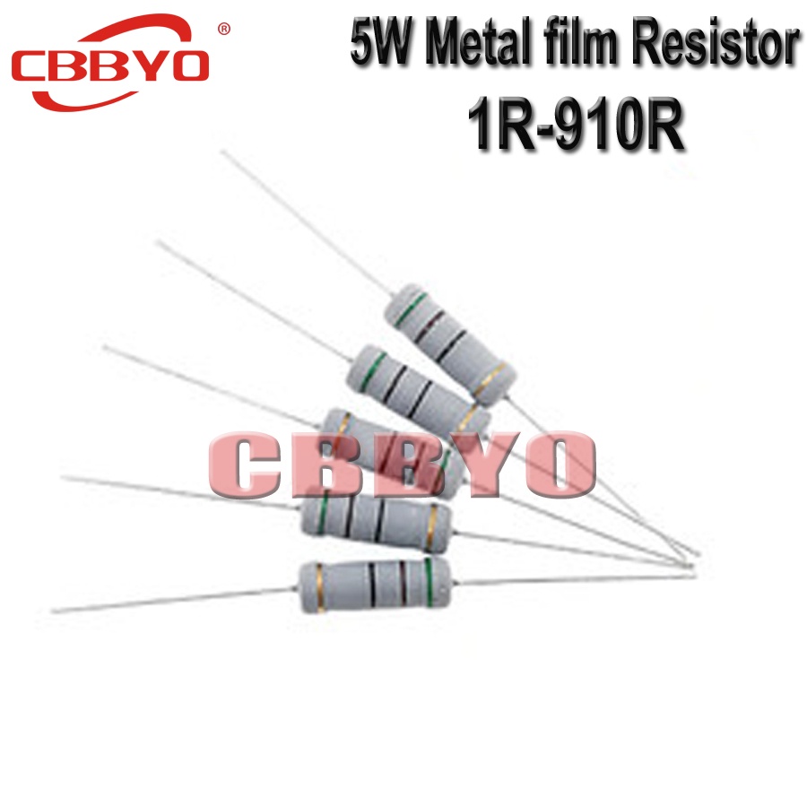 10pcs Carbon Film resistor 5W 5% 1R-910R 1.5R 4.7R 5.1R 10R 47R 68R 470R 560R 820R Ohm